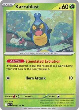 Karrablast 009/086 Common Black Bolt Reverse Holo
