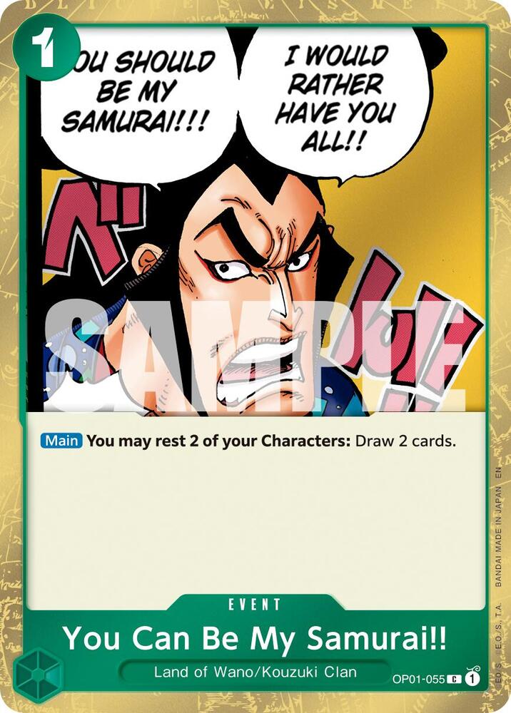 You Can Be My Samurai!! (Pirate Foil) OP01-055 Premium Booster -The Best- Vol. 2 Foil
