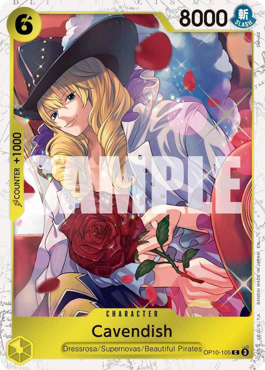 Cavendish (Pirate Foil) OP10-105 Premium Booster -The Best- Vol. 2 Foil