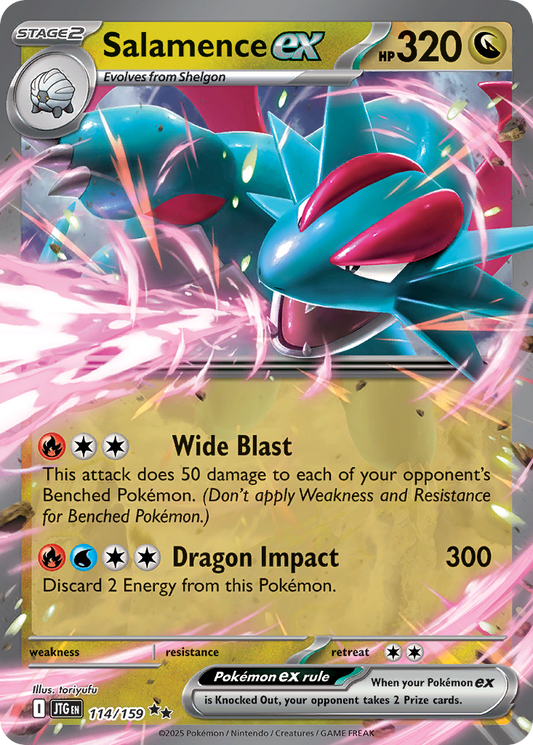 Salamence ex 114/159 Double Rare Journey Together Pokemon Holo