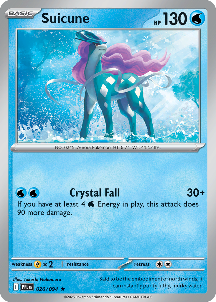 Suicune 026/094 Rare Phantasmal Flames