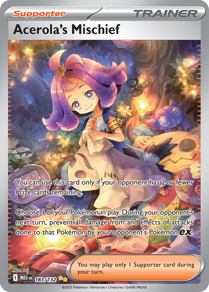 Acerola's Mischief 183/132 Special Illustration Rare Mega Evolution