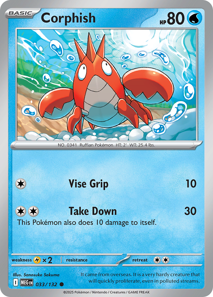 Corphish 033/132 Common Mega Evolution