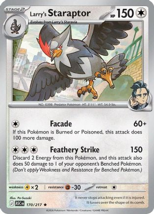 Larry's Staraptor 170/217 Rare Ascended Heroes Holo