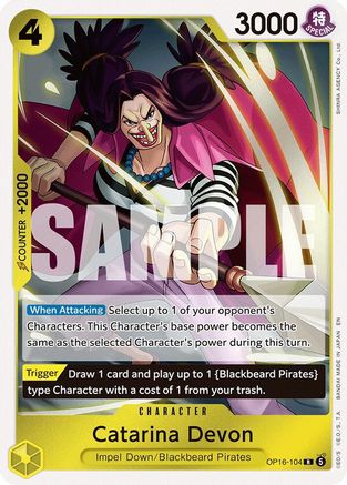 Catarina Devon OP16-104 Rare The Time of Battle Foil