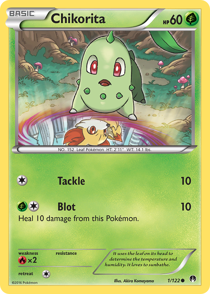 Chikorita 1/122 Common BREAKpoint Reverse Holo