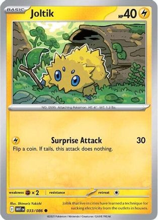 Joltik 033/086 Common White Flare Reverse Holo