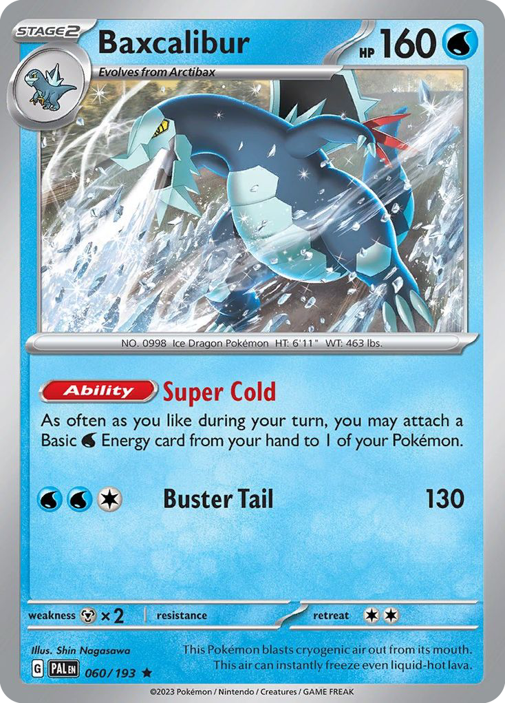 Baxcalibur 060/193 Rare Paldea Evolved Holo