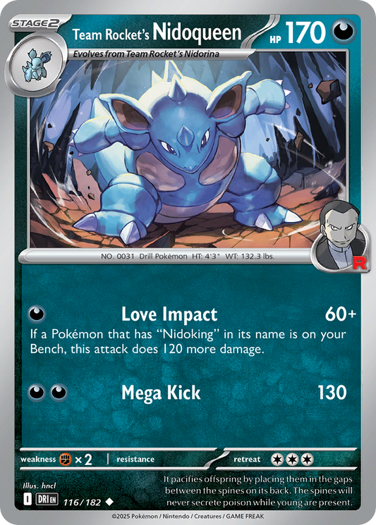 Team Rocket's Nidoqueen 116/182 Uncommon Destined Rivals