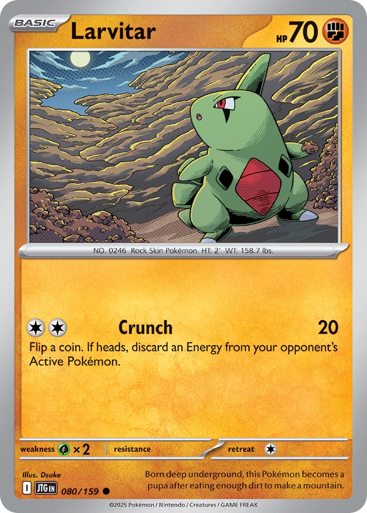 Larvitar 080/159 Common Journey Together Reverse Holo