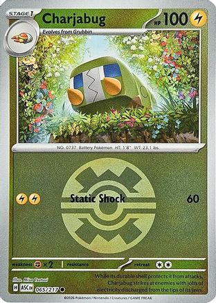 Charjabug (Quick Ball) 065/217 Holo Common Ascended Heroes
