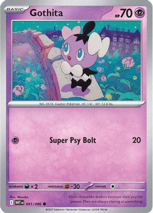 Gothita 041/086 Common White Flare Reverse Holo