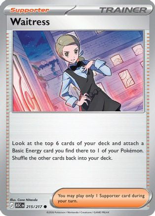 Waitress 215/217 Common Ascended Heroes Reverse Holo
