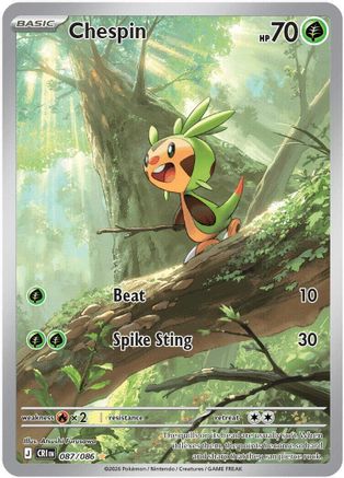 Chespin 087/086 Shiny Rare ME04: Chaos Rising