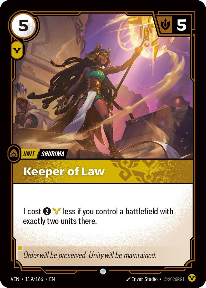 Keeper of Law 119/166 Common Vendetta Foil