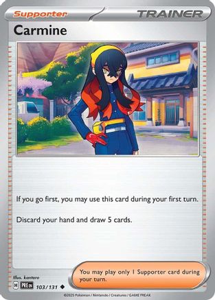 Carmine 103/131 Uncommon Prismatic Evolutions Reverse Holo